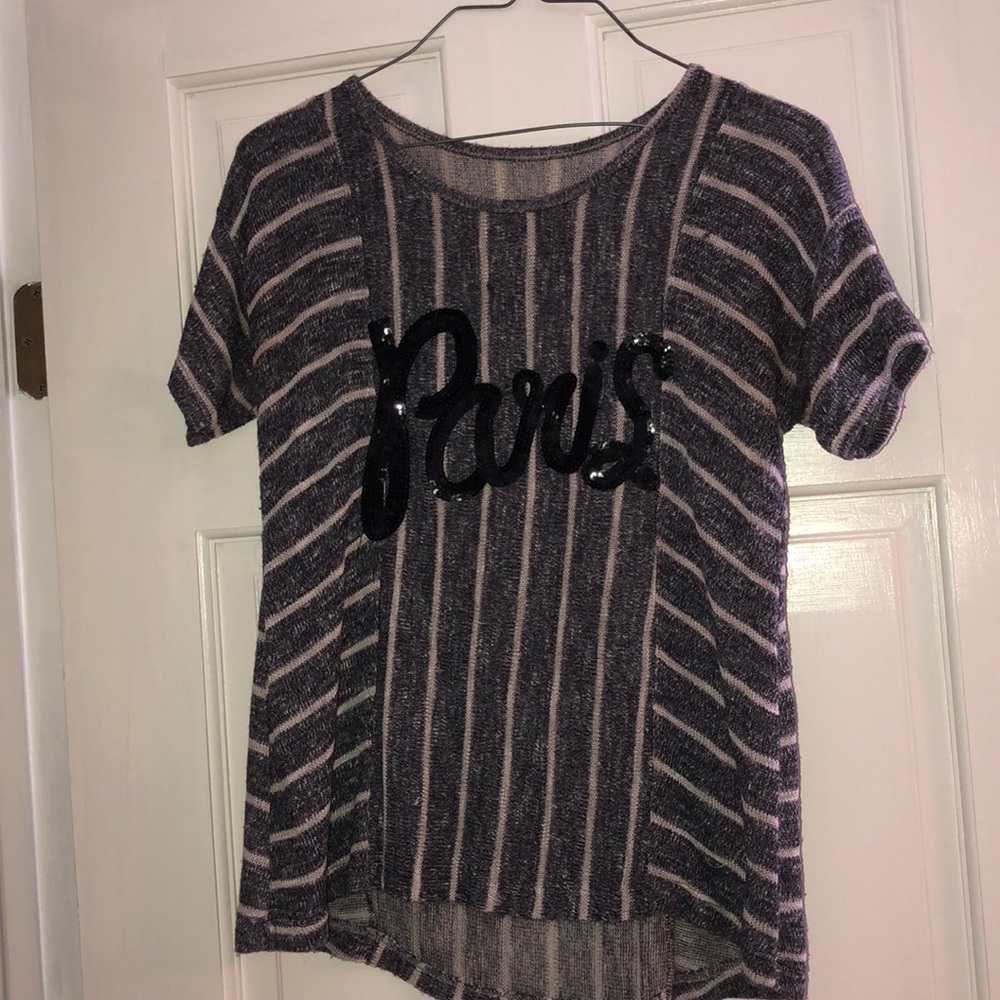 Striped “Paris” Sweater Tee